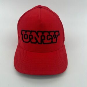 UNLV Rebels Hat Mens OSFA Red Snapback Pukka Embroidered NCAA Cap